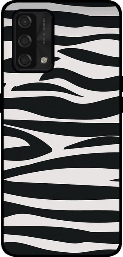 Smartphonica Telefoonhoesje Geschikt voor Oppo A74 4G met zebra opdruk - TPU backcover case zebra design - Zwart Wit geschikt voor Oppo A74 4G