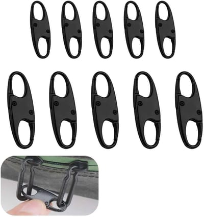Set van 10 Antidiefstal Ritsen, 5 Grote en 5 Kleine Clips voor Rugzak, Koffer en Handtas, Veiligheid en Bescherming tegen Diefstal