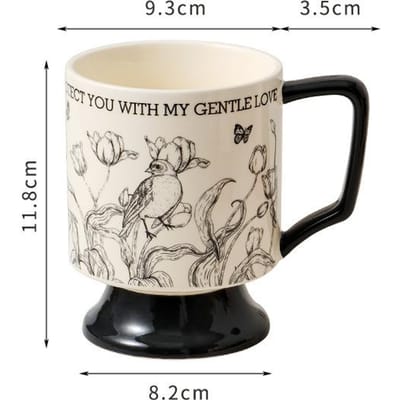 Retro Keramische Mok Koppelsbeker Thuis Kantoor Waterbeker Koffiekop Meisjes Cadeau Vakantie Souvenir 301-400ml
