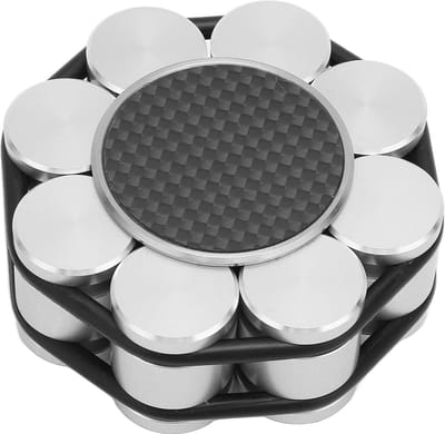 Plaatgewichtstabilisator voor LP-vinyl - Draaitafelklem met siliconen bodem - Aluminium schijfstabilisator met recordgewicht