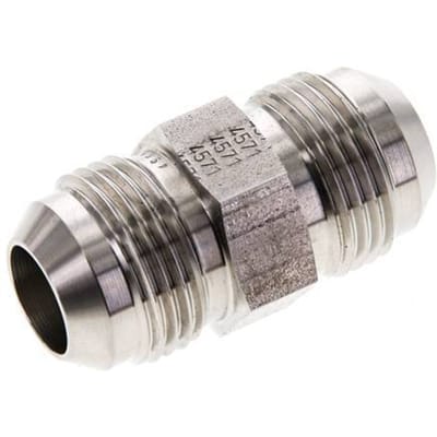 JIC  Dubbele Nippel UN 1-1/16''-12 RVS 210bar