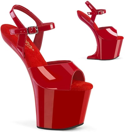 Pleaser - CRAZE809 Sandaal met enkelband, Paaldans schoenen - US 13 - 44 Shoes - Rood