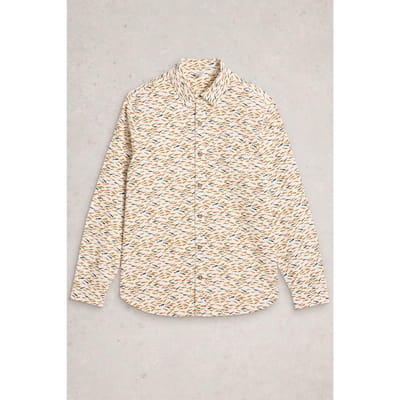 White Stuff Shoal Fish Ls Printed Shirt White Print Taglia: L | Camicie Casual Outlet | Uomo | Bianco