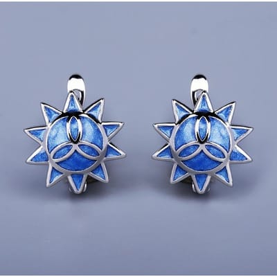Emaille Oorbellen Prachtige Oorbellen Feest Bruiloft Bruids Sieraden gray