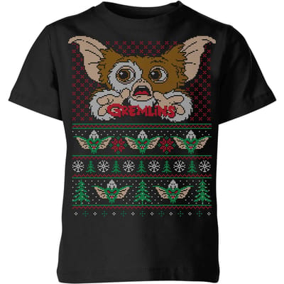 Gremlins Ugly Knit Kids' Christmas T-Shirt - Black - 110/116 (5-6 jaar)