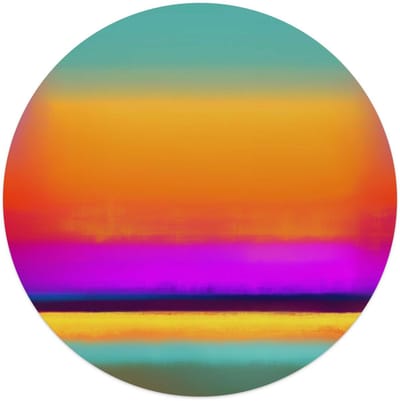 Glasschilderij Kleurrijke horizon - Ø 50 - Glas - REINDERS