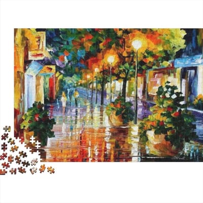 Aquarel Puzzel - 1000 Stukjes - Ontspannend Spel - Gerecycled Papier - 70 x 50 cm - Kleurrijk