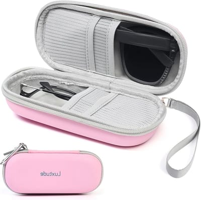 Luxtude Double Glasses Case Hard Shell Double Glasses Case Double Sunglasses Cases Travel Sunglasses Organizer for Women Men