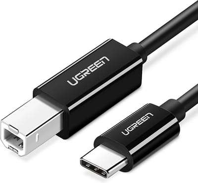 Ugreen - Printerkabel - Printer kabel USB - USB-C Naar USB-B - USB 2.0 - USB-C - 1 Meter - Zwart