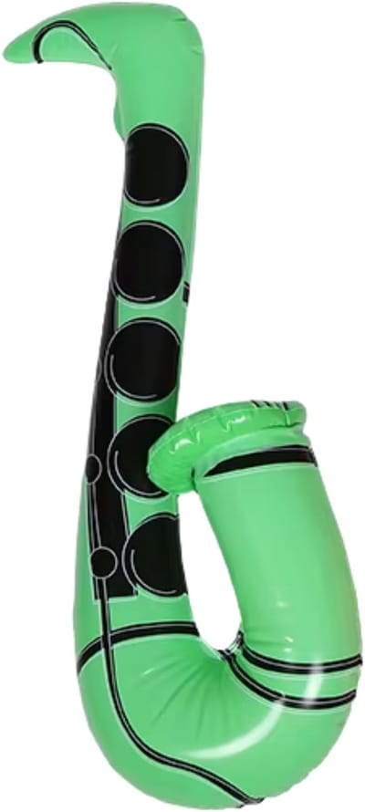 Opblaasbare Saxofoon Groen - Feest Accessoire - Zwembad Opblaas Speelgoed
