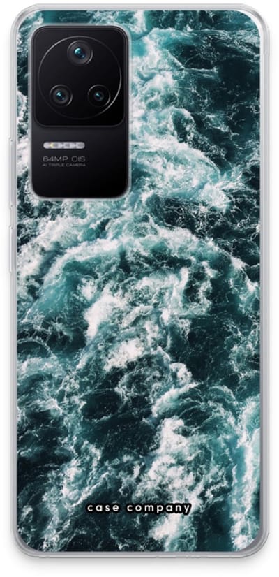 Case Company® - Hoesje geschikt voor Xiaomi Poco F4 hoesje - Zee golf - Soft Cover Telefoonhoesje - Bescherming aan alle Kanten en Schermrand