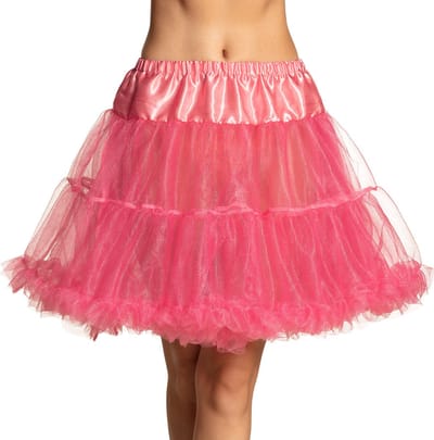 Boland - Petticoat deluxe neonroze (M/L) - Volwassenen - Can Can - Prinsen en Prinsessen