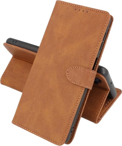 Hoesje Geschikt voor iPhone 13 Pro Max - Hoesje Book Case Telefoonhoesje - Bruin