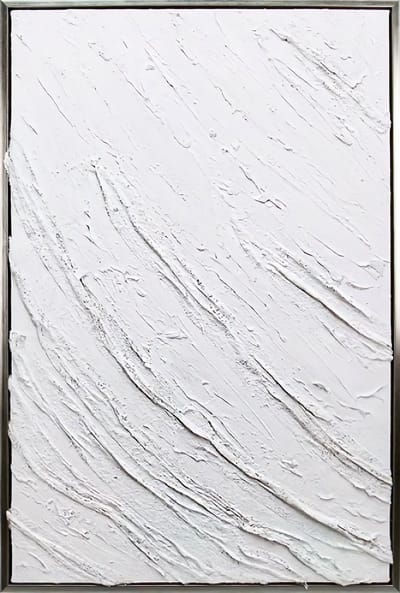 Ter Halle - Schilderij - Wanddecoratie - 3D Art - Witte Klei - 60x90cm