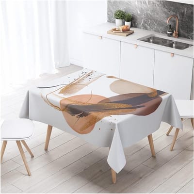 Tafelkleed Rechthoekig - Eettafel Doek - Feestdecoratie Keuken - Nordic Decor Art - 140x180cm - Hart Patroon