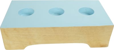 Fine Asianliving Japandi Kaarshouder Mangohout Handgemaakt Blauw B26xD13xH7cm
