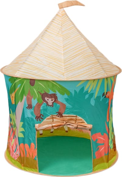 Speelgoedtopdeals - Speeltent safari rond - 100 cm doorsnede - 135 cm hoog