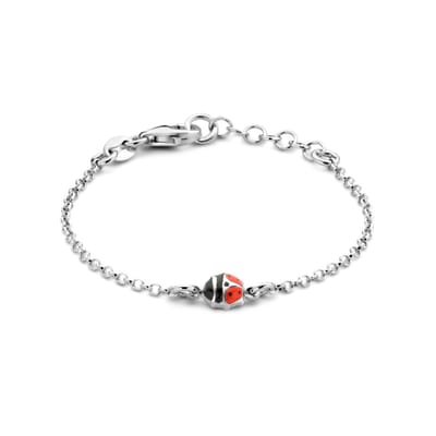 Zilver Gerhodineerd Armband Lieveheersbeestje 11 + 2 Cm 1336372