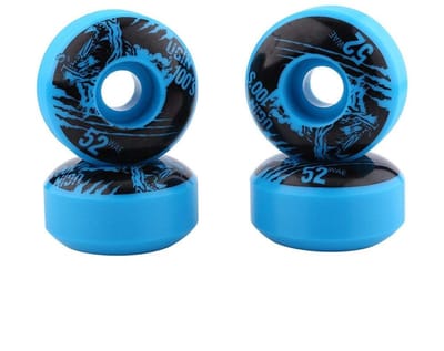 JHUBERS- Skateboard Wielen Hoog Elastisch PU 52mm x 30mm - 4 Stuks - Duurzaam - Geschikt voor Ruwe Gronden - Hardheid SHR-100A - Compact Ontwerp - Longboardwielen