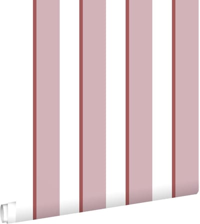 ESTAhome behang strepen mauve paars en wit - 50 x 900 cm - 131908