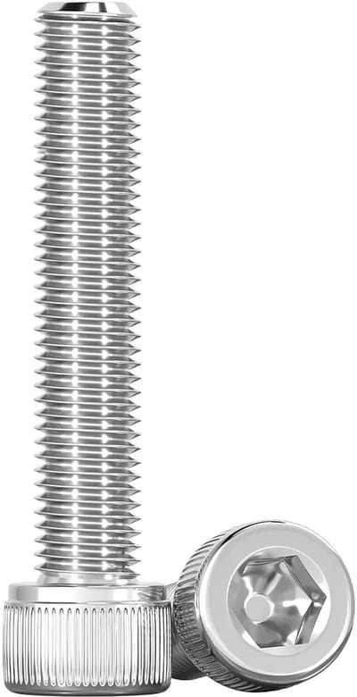 Set van 10 M8 X 40 mm DIN 912 Cilinderschroeven RVS A2 V2A, Volledige Draad, Mechanische Bouten en Zeskantschroeven