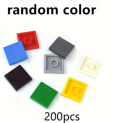 200 STUKS 2x2 Platte Tegelstenen MOC Bouwstenen DIY Educatief Creatief Speelgoed voor Kinderen Gladde Montage Deeltjes 3068 Maat veelkleurige kleur