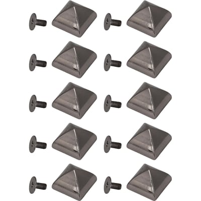 20 Sets Vierkante Puntige Schroefklinknagels Set Zinklegering Piramide Punk Lederwaren Tassen Reparatiekits voor grijze kleur