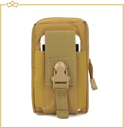 ATTREZZO® Heuptas - Heuptasje - handig te bevestigen aan je broekriem - Waterdicht - Camel - Wandel - Sport - Outdoor - Klimmen - Anti-diefstal - Reizen