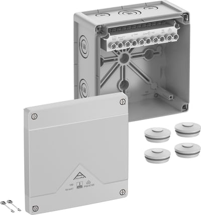 Spelsberg Abox Pro 100-10² Aftakkast (l x b x h) 152 x 152 x 85 mm Grijs IP66, IP67, IP69 1 stuk(s)