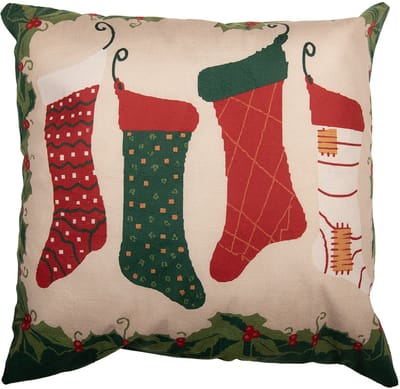 Clayre & Eef Kussenhoes 45x45 cm Beige Polyester