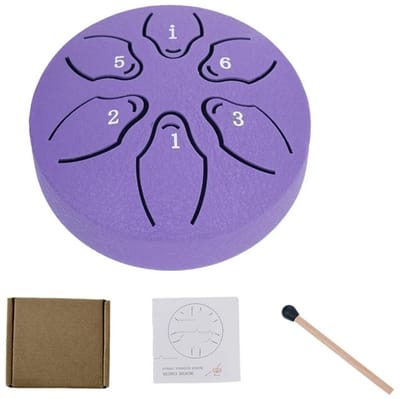 Nivard Handpan - Tongue Drum - Steel - Regen - Klankschaal - Paars