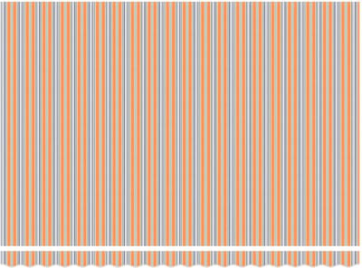 vidaXL - Elektrisch - Uitschuifbare - Zonneluifel - Grijs, - Oranje, - Wit - 5 - x - 3 - m