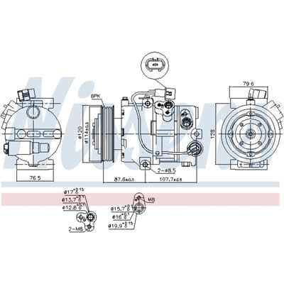 Compressor airconditioning NISSENS 890563