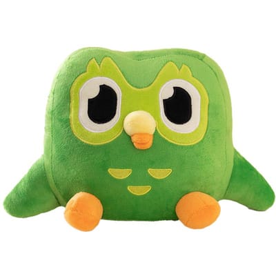 27CM Kawaii Groene Uil Pluche Pop Zacht Knuffeldier Speelgoed Schattige Cartoon Vogel Cadeau voor Kinderen
