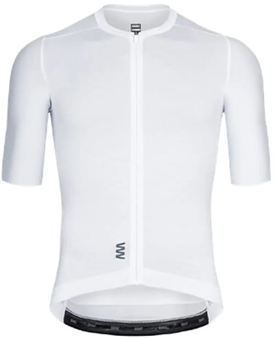 Suarez Solid 2.6 Korte Mouw Wielertrui Wit XL Man