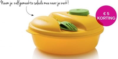 Tupperware Fris op weg, Complete Maaltijd On-The-Go, Geel, 1 liter