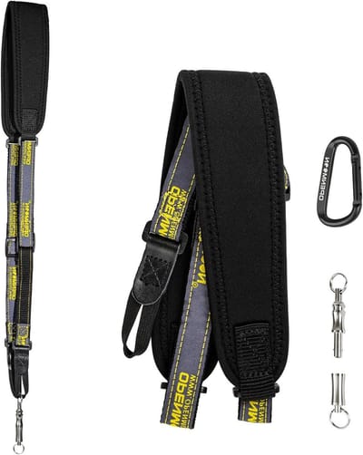 Schouderriem - Camerariem Draagband - Apparatuur Dragen - Multifunctioneel Ontwerp - 565-725 cm - Zwart