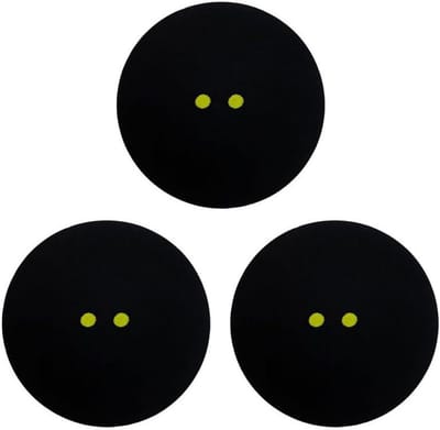 Squashballen - Trainingsballen Rubberballen - Sporten en Spelen - Snelle Stuitering - 39 mm - Zwart met gele stip