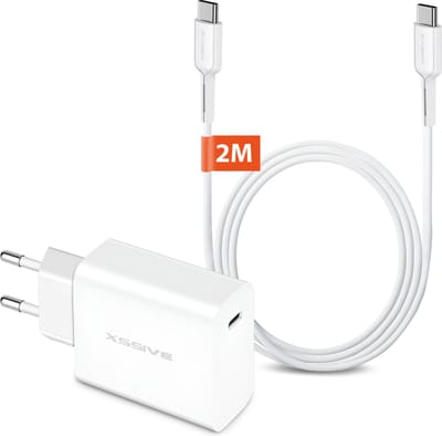 Snellader met USB C naar USB C Kabel - 2 Meter - 45W - Super Fast Charger