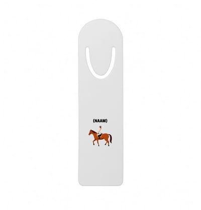 Hacebo® - Paardrijden met eigen naam metalen boekenlegger - Paardrijden - Paardrijder - Sport Bladwijzer boekenleggers - 12.7 cm x 3.2cm