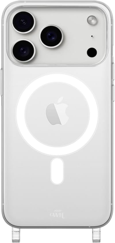 xoxo Wildhearts magnetisch hoesje geschikt voor iPhone 17 Pro MagSafe - Cord case geschikt voor koorden - Shockproof - Transparant siliconen telefoonhoesje zonder koord