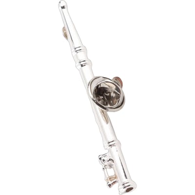 Mini Fluitvormig Muziekinstrument Broche Pin Accessoire voor Cadeau Collectie (Zilver) zilver