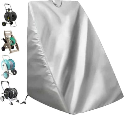 Tuinslanghoes - Haspel bescherming - Buiten opslag - Dubbel dik - 66 x 63 x 88 cm - Zilver
