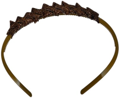 Diadeem met sterretjes - kerstcollectie - glimmend - ster - khaki diadeem - bruin