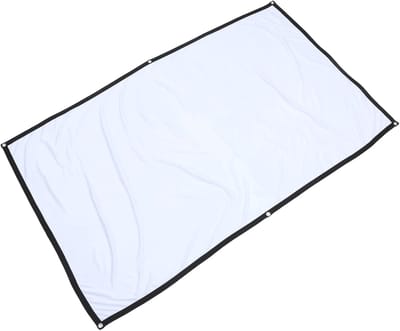 Projectiescherm Set - Vouwbaar Scherm - Thuisbioscoop Presentatie - Kreukvrij Polyester - 186 x 105 cm - Wit