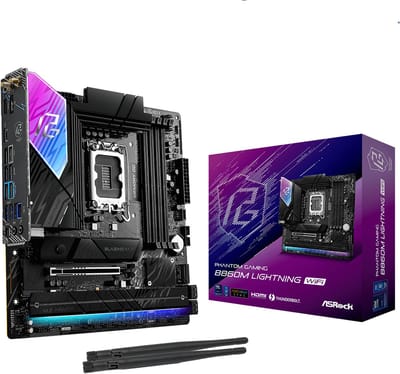 ASRock B860M Lightning WiFi Moederbord - Intel B860 - Intel LGA1851 - DDR5 RAM - Micro-ATX