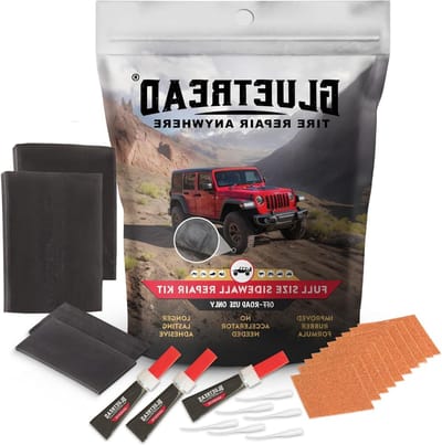 Zijwandbanden reparatieset - Patch kit - Banden repareren - Verbeterde rubberformule - 4x4 inch - Zwart