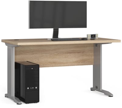 Bureau BM-135 / Computerbureau / Computer Tafel / Vrijstaand Bureautafel met Metalen Poten / Sonoma Eik / 135 x 76 x 60 cm