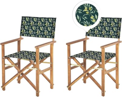 Opklapbare Tuinstoelen - Houten stoelen - Buiten ontspannen - Verstelbare rugleuning - Set van 2 - Cremewit