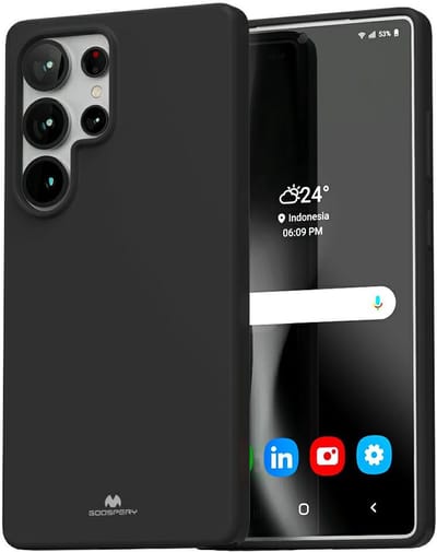 Mercury Soft Serie - Hoesje voor Mobiele Telefoon - Samsung Galaxy S25 Ultra - Zwarte Kleur